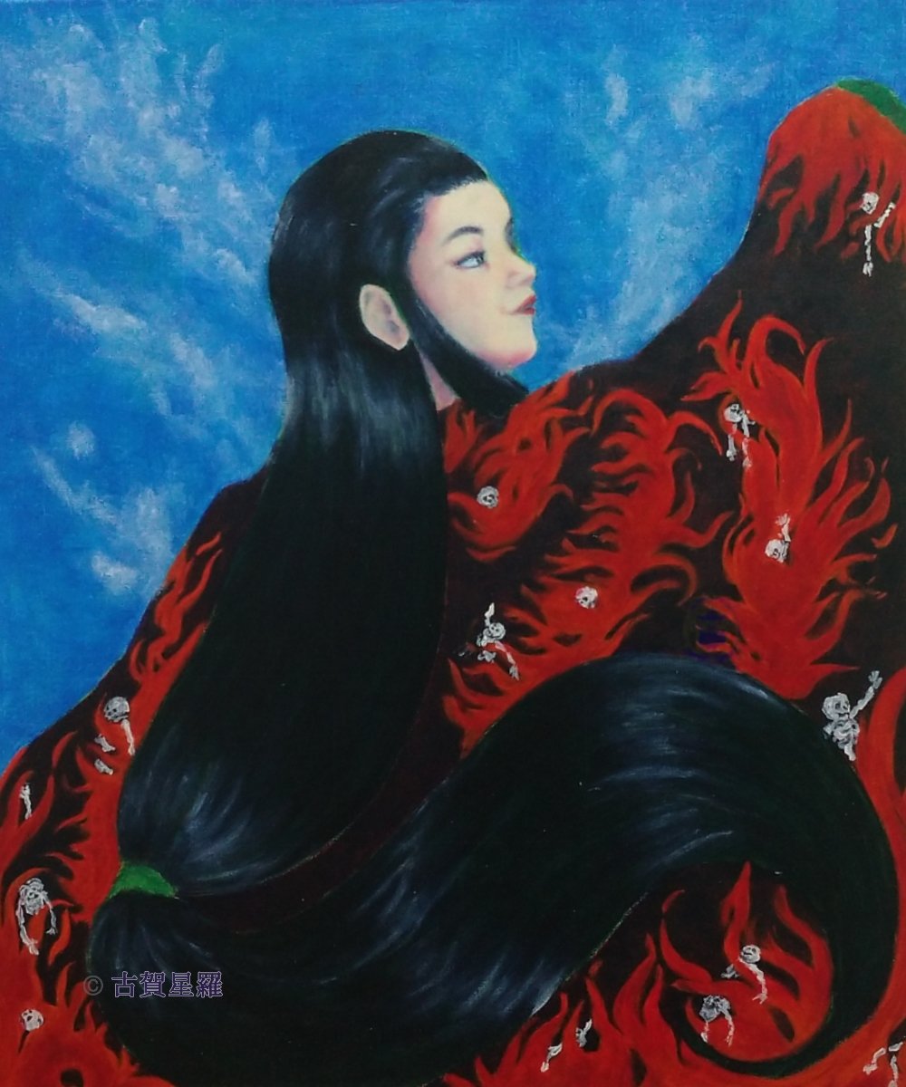 まーちゃん　　　塩原拓治　絵画　　桃の花咲く鹿島槍 H9RCFXRW.jpg